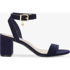 Blue - Women Heeled Sandals Dune London Wide Fit Memee Block Heel Sandals, Navy