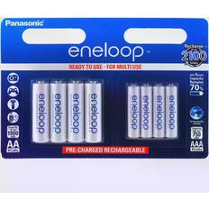 Panasonic AA (LR06) Batterier & Opladere Panasonic AA 1900mAh & AAA 750mAh Rechargable Batteries 8-pack