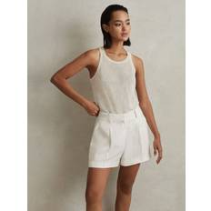 Linen Trousers & Shorts Reiss Lori Linen Blend Tailored Shorts, White