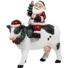 Mistletoe Cottage Santa With Cow Christmas Tree Ornament