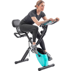 Bed Bath & Beyond Folding Exercise Bike, Fitness Upright and Recumbent X-Bike with 10-Level Adjustable Resistance N/A Green