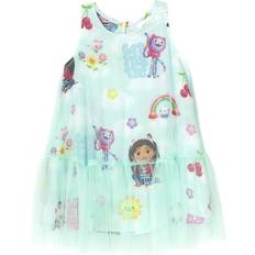 Dreamworks Gabby Dollhouse Pandy Paws Kitty Fairy Cakey Cat Little Girls Mesh Dress Blue