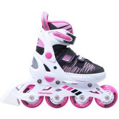 Gokid Adjustable Girls Inline Skates White 5-7.5