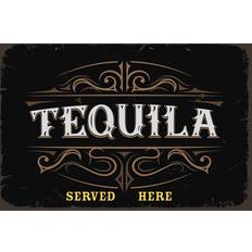 Interior Details Vianmo Blechschild 20x30 cm Tequila Served Here Wall Decor