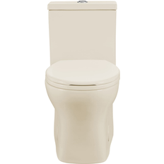 Toilets Swiss Madison Interlaken Iii One-Piece Round Toilet Vortex Dual-Flush 0.95/1.26 Gpf In Bisque 25.4" x 13.95" 28.75" Bisque