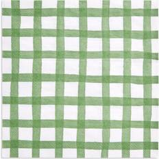 Green Paper Napkins John Lewis Green Check Paper Napkins, Pack of 20