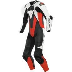 Yksiosainen Moottoripyöräpuvut Dainese Motorradlederanzug laguna seca sommer schwarz/weiß/fluo-rot