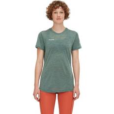 T-skjorter Mammut Tree Wool FL T-Shirt Women Merinoshirt Damen Dark Jade Melange