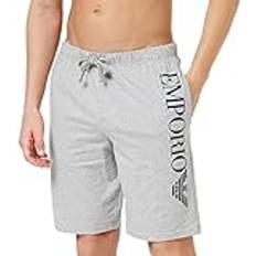 Emporio Armani M Shorts Emporio Armani Shiny Big Logo Shorts Heather Grey