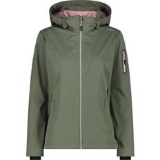 CMP Women's Light Softshell Jacket Zip Hood Softshelljacka Färg olivgrön