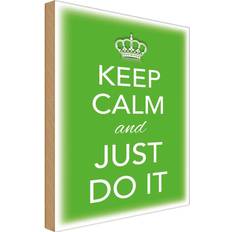 Vianmo Holzschild 18 x 12 cm Keep Calm And Just Do It Wall Decor