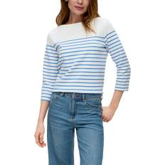 s.Oliver Sweatshirt, 3/4-Arm, Streifen, für Damen, blau