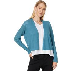 Linen Cardigans Eileen Fisher Cardigan Women's Sweater Blue