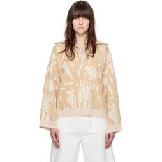 Tine Jacquard Half Zip - Beige
