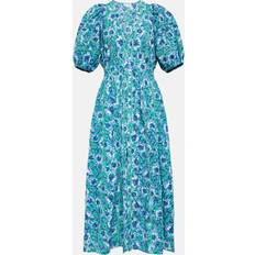 Reine Floral Cotton Midi Dress - Multicoloured