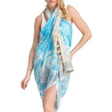 Turquoise Scarfs Saachi Misty Mixed Border Scarf