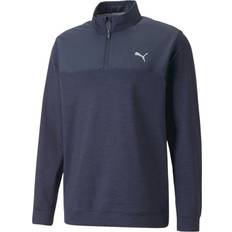 Puma Herren Jacketts Puma Cloudspun Colorblock 1/4 Zip Sweatshirt - Navy Blazer Heather