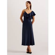 Ted Baker Dresses Ted Baker Keomi Waterfall Ruffle Midi Slip Dress, Navy