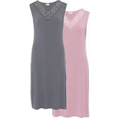 Pure Shape Nightgown 2 pack - Grey/Dusty Pink