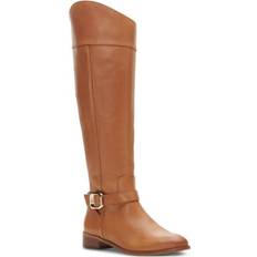 Beige - Women Riding Shoes Vince Camuto Womens Leather Riding Knee-High Boots