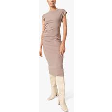 Soaked in Luxury Dresses Soaked in Luxury Marisha Slim Fit Midi Dress, Walnut