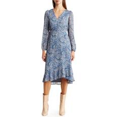 Paisley Dresses Lucky Brand Paisley Long Sleeve Midi Dress