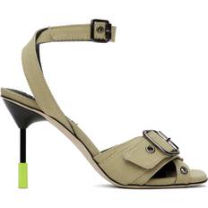 Canvas Heeled Sandals MSGM Beige 'Iconic Heeled Sandals Beige IT