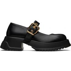 Marni Low Shoes Marni Black Leather Jane Loafers 00N99 Black IT