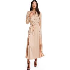 Beige - Long Dresses Belle & Bloom Women Belle & Bloom Lover To Lover Maxi Shirt Dress Champagne