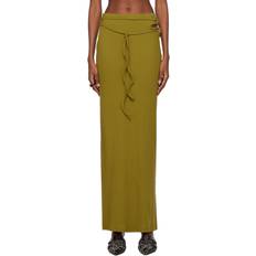 Röcke Ottolinger Ottolinger Khaki Rib Maxi Skirt Military Green