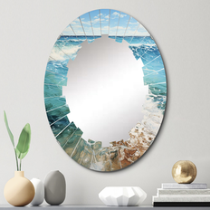 Mirrors Design Art "Beach Photo Oceanic Rhythms XII" Nautical & Beach Modern Wall Mirror