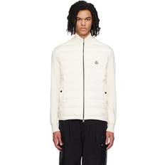 Moncler Uni Cardigans Moncler Men's Down Knit Jacket - White