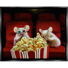 Stupell Mice Movie Theater Popcorn Floater Framed Art