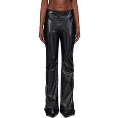 032C 032c Black Laminated Trousers Shiny Black IT