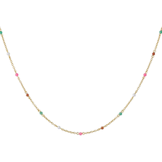 Jade Halsband ByBiehl Scarlett Necklace - Gold/Multicolour