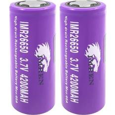 Rechargeable lithium batteries Imren 26650 60A Rechargeable Lithium Battery 4200mAh Compatible 2-pack