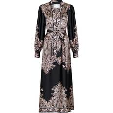 Neo noir nova paisley border dress Neo Noir Nova Paisley Border Dress - Black