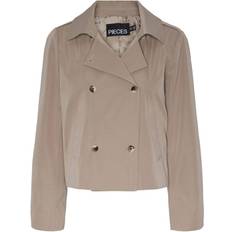 Pieces Bellen Trenchcoat - Greige