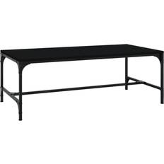 Best_rated Coffee Tables vidaXL 819387 Black Coffee Table 50x100cm