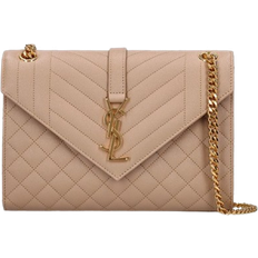 Saint Laurent Envelope Medium Shoulder Bag - Dark Beige