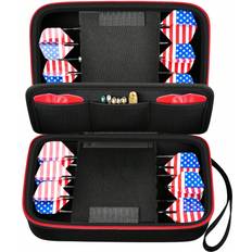 Leksaker Shein Dart Case Holder Bag For 12 Pcs Steel And Soft Tip Darts Set, Storage Organizer Holds 12 Darts And Tips, Shafts And Flights Accessories Cases Only