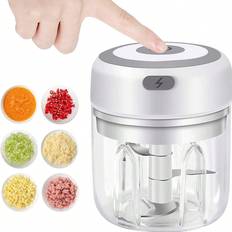 Shein Electric Garlic Chopper, Portable VeggieChopper 250ML,100ML, Garlic GrinderMasher Onion Chopper, To Vegetable,Cordless Food Gi