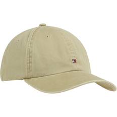 Tommy Hilfiger Green Accessories Tommy Hilfiger Flag Embroidery Six-Panel Baseball Cap FADED OLIVE One