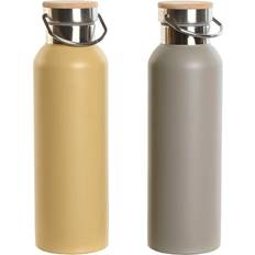 Home ESPRIT Botella Térmica Beige Gris 500 ml (2 Unidades) Taza de viaje