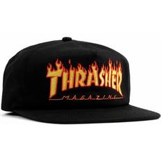 Headgear Thrasher Flame Embroidered Snapback Hat black