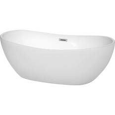 Acrylic Freestanding Bathtubs Wyndham Collection Rebecca (WCOBT101465BNTRIM) 165.1x81.3