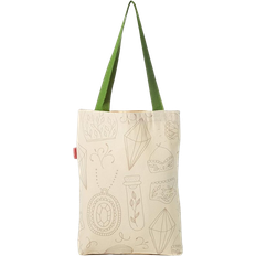 Bonamaison Printed Tote Bag - Beige