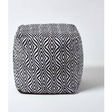 Black Poufs Homescapes Trance Pouffe 40cm