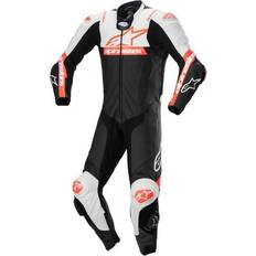 Motorcycle Suits Alpinestars Missile V2 Ward perforated One Piece Motorcycle Leather Suit, black-white-red