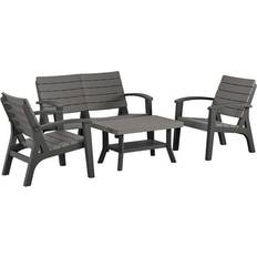 Plastic Outdoor Lounge Sets Cosco 4 Resin Outdoor Lounge Set